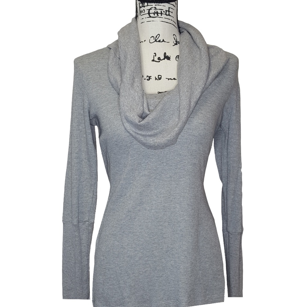 Splendid | Large Gray Cowl Neck Sweater
